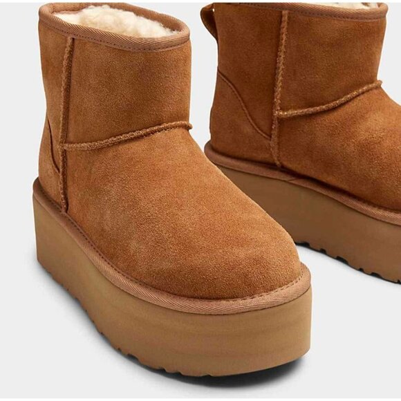 Ugg Classic Mini platform bootsWomen 7 chestnut - Picture 7 of 8